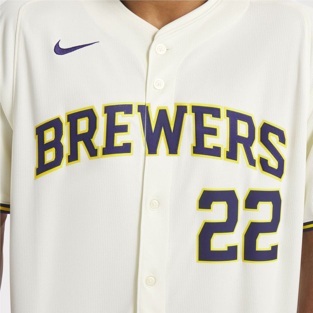 Christian Yelich Milwaukee Brewers Nike Home Limited Player Jersey - Cream | MLB Fan Gear