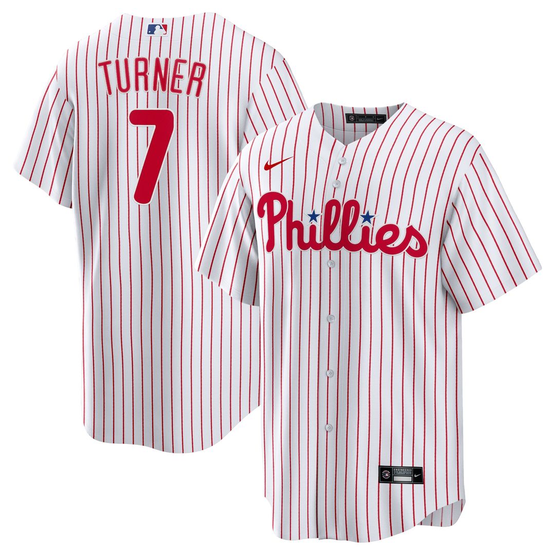 Trea Turner Philadelphia Phillies Nike Home Replica Player Jersey - White | MLB Fan Gear