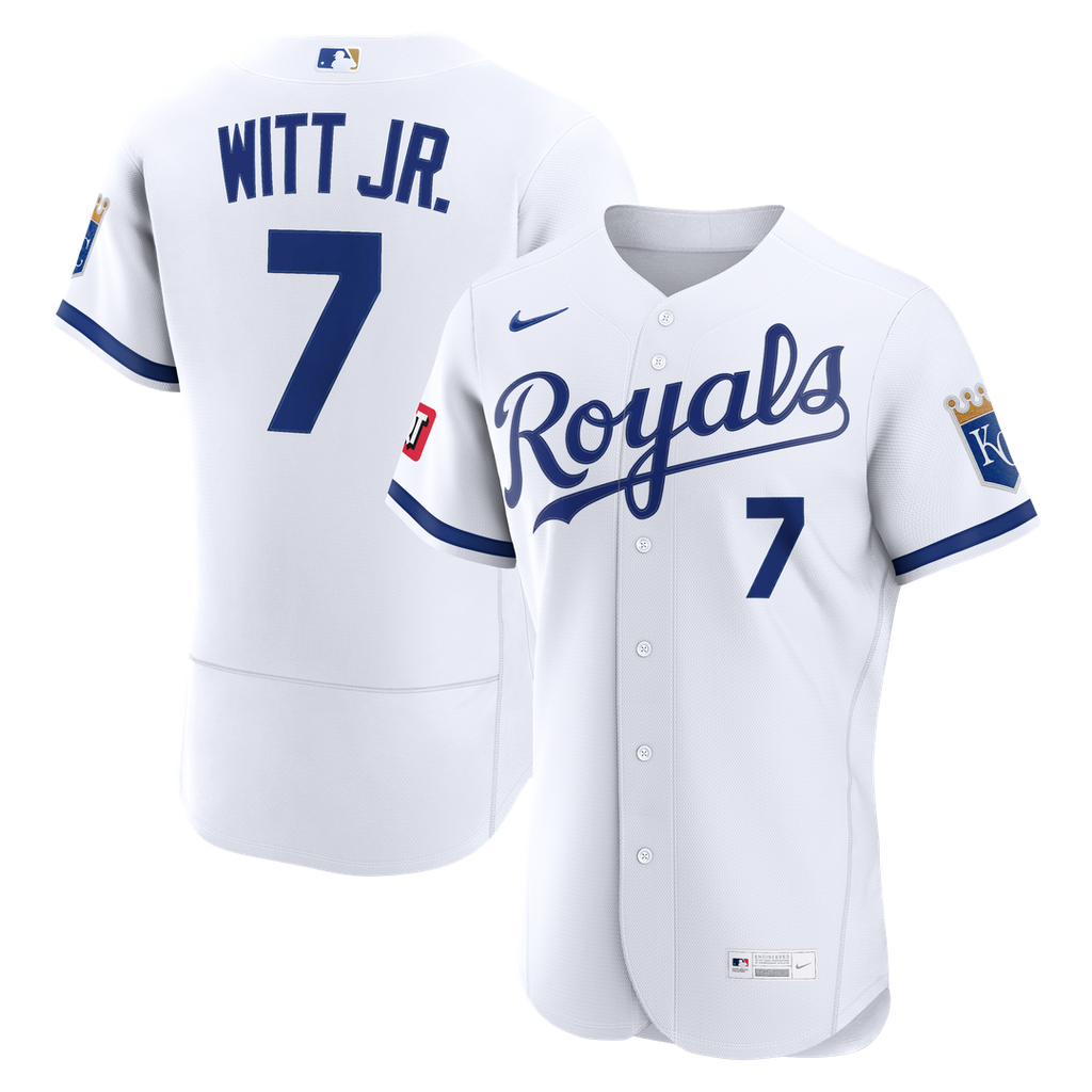 Bobby Witt Jr. Kansas City Royals Nike Home Authentic Sponsor Patch Jersey - White | MLB Fan Gear
