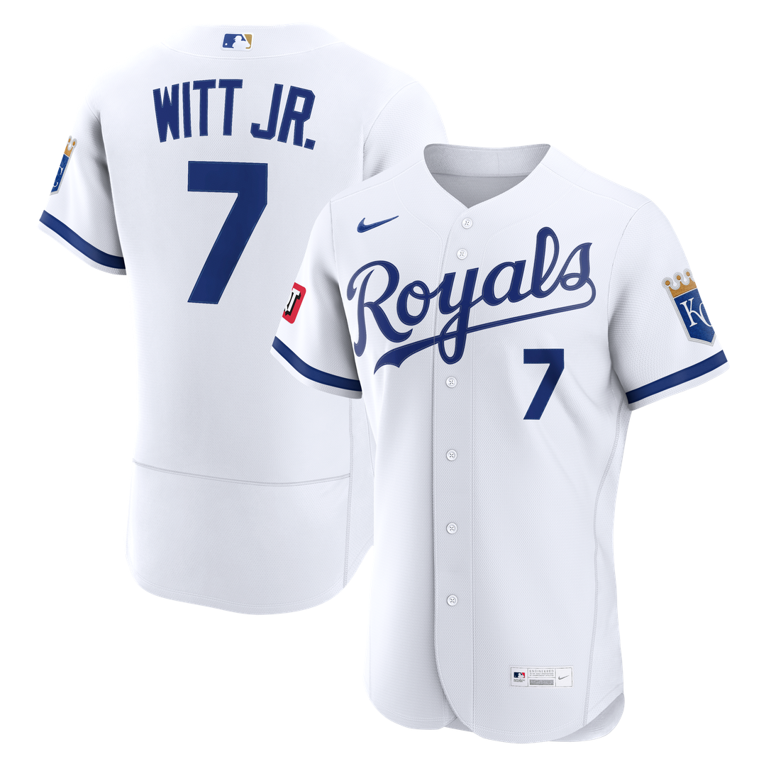 Bobby Witt Jr. Kansas City Royals Nike Home Authentic Sponsor Patch Jersey - White | MLB Fan Gear