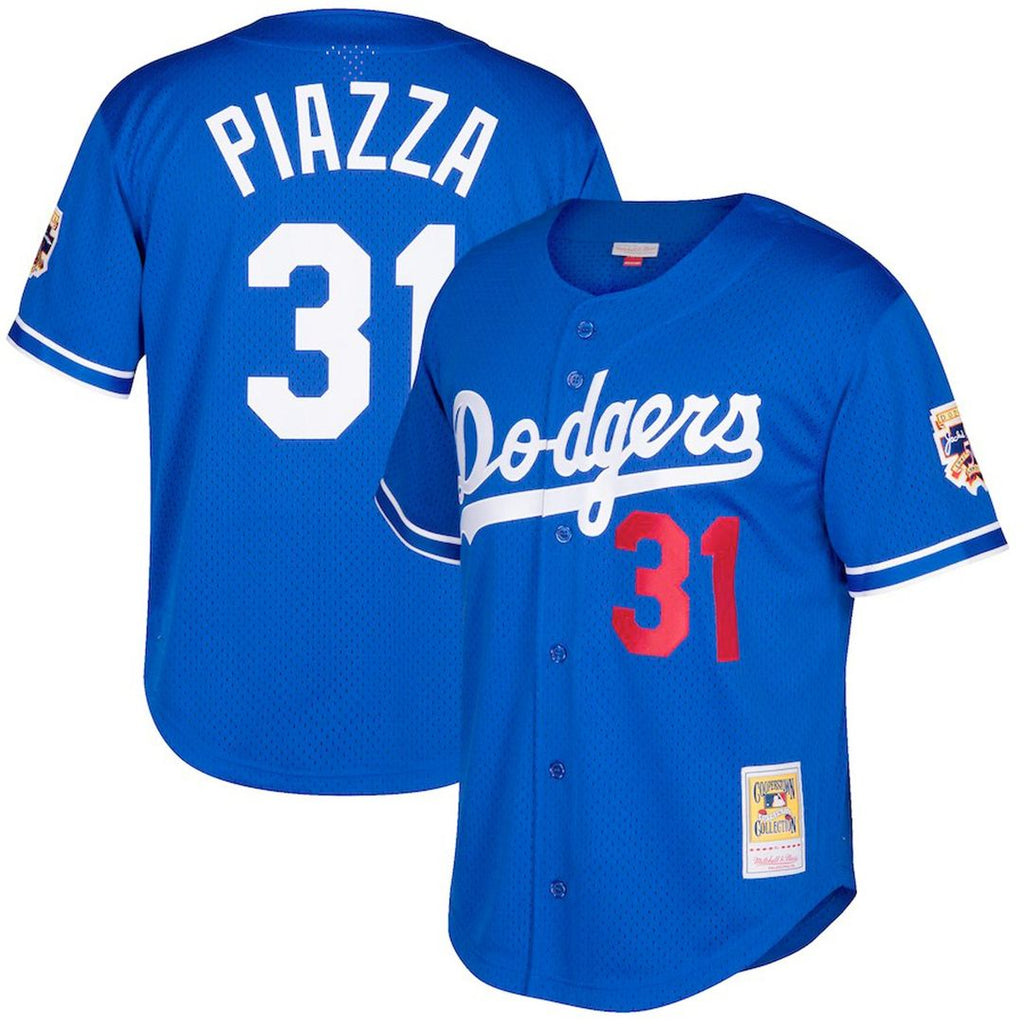 Mike Piazza Los Angeles Dodgers Mitchell & Ness Big & Tall Cooperstown Mesh Batting Practice Jersey - Royal | MLB Fan Gear