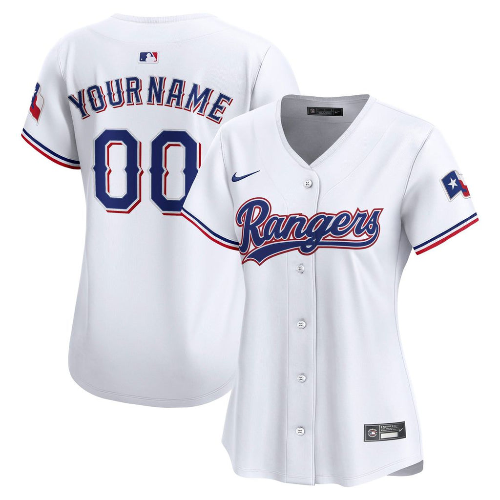 Texas Rangers Nike Women's Home Limited Custom Jersey - White | MLB Fan Gear