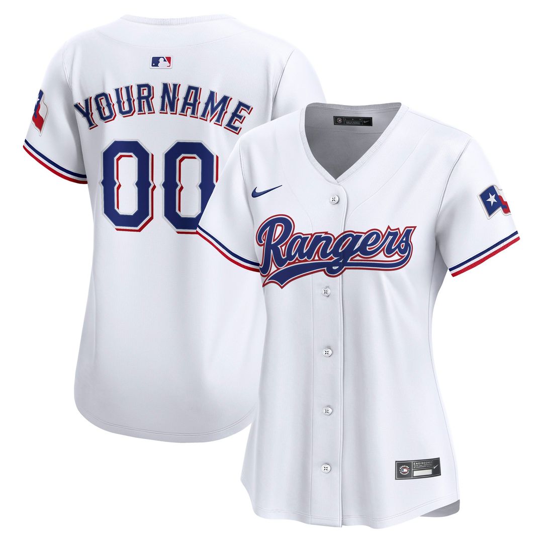 Texas Rangers Nike Women's Home Limited Custom Jersey - White | MLB Fan Gear