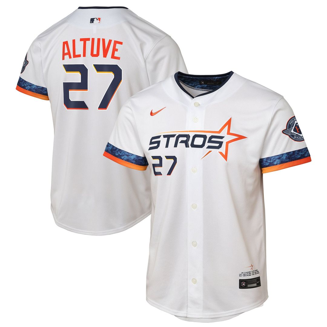 Jose Altuve Houston Astros Nike Youth 2025 City Connect Limited Player Jersey - White | MLB Fan Gear