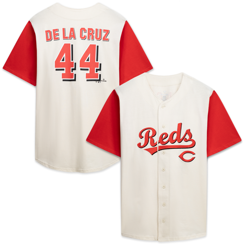 Cincinnati Reds Profile Big & Tall Two-Color Fashion Jersey - Cream/ Red | MLB Fan Gear