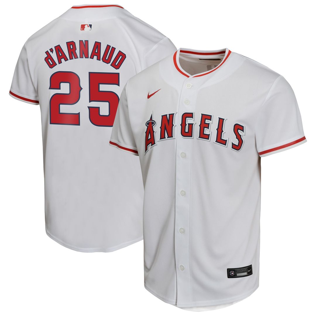 Travis d'Arnaud Los Angeles Angels Nike Youth Home Game Player Jersey - White | MLB Fan Gear