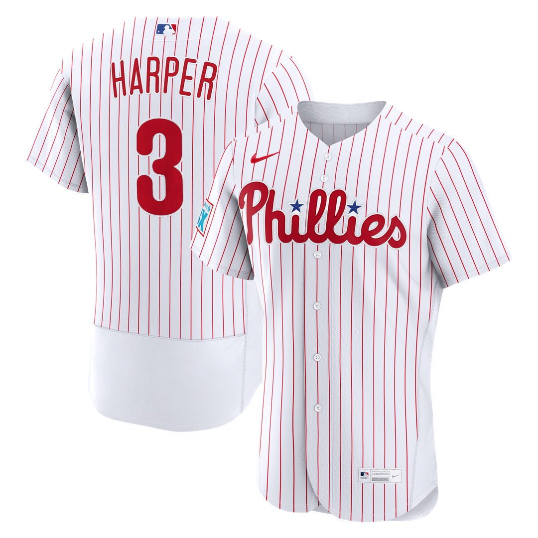 Bryce Harper Philadelphia Phillies Nike Alternate Authentic Sponsor Patch Jersey - Cream | MLB Fan Gear