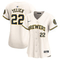 Christian Yelich Milwaukee Brewers Nike Women's Home Limited Player Jersey - Cream | MLB Fan Gear