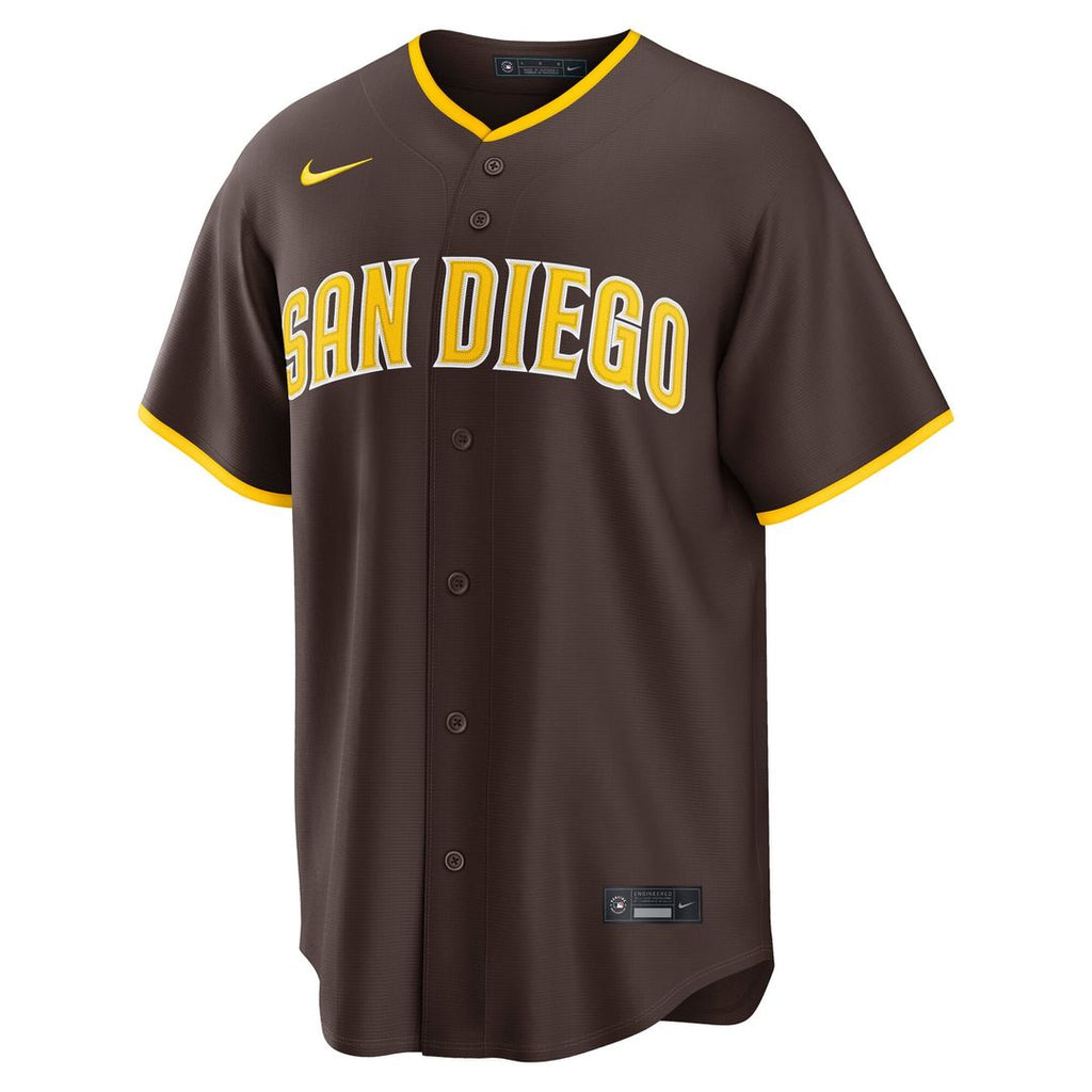 San Diego Padres Nike Road Replica Jersey - Brown | MLB Fan Gear