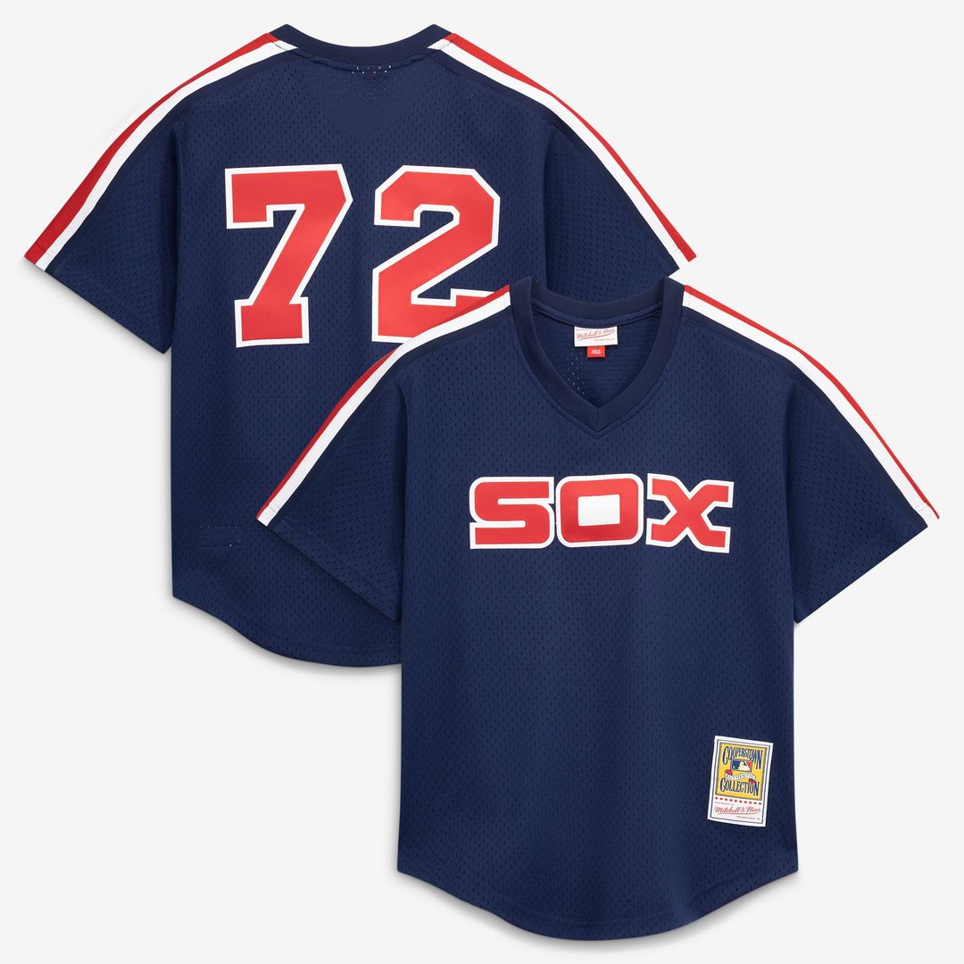 Carlton Fisk Chicago White Sox Mitchell & Ness Authentic Batting Practice Jersey - Navy | MLB Fan Gear