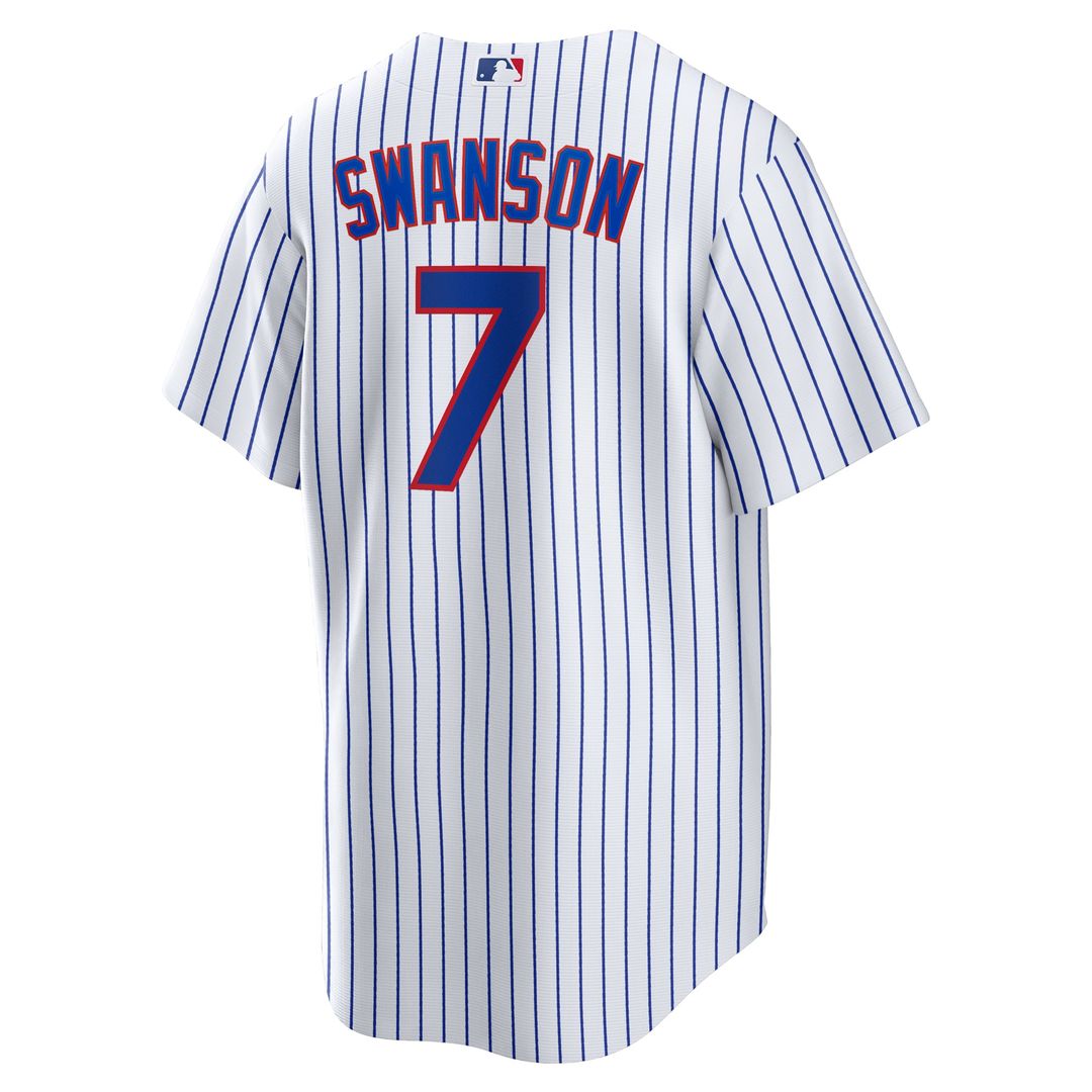 Dansby Swanson Chicago Cubs Nike Replica Player Jersey - White | MLB Fan Gear