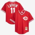 Barry Larkin Cincinnati Reds Mitchell & Ness Authentic Batting Practice Jersey - Red | MLB Fan Gear