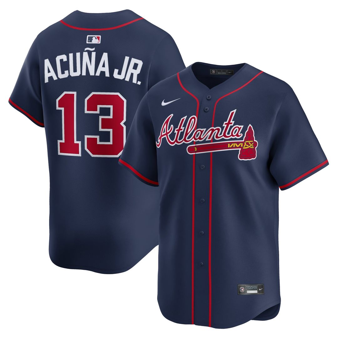 Ronald Acuña Jr. Atlanta Braves Nike Alternate Limited Jersey - Navy | MLB Fan Gear