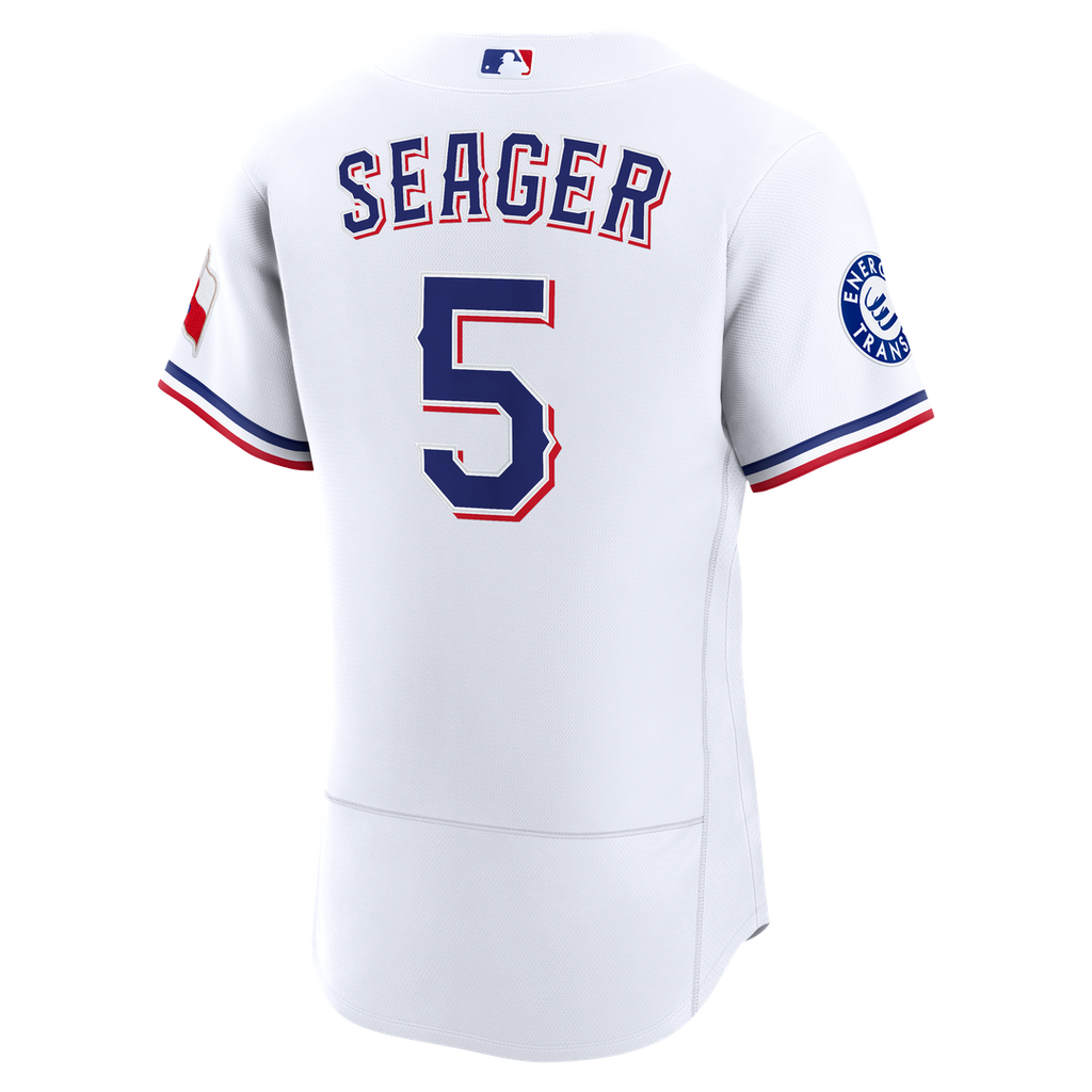 Corey Seager Texas Rangers Nike Home Authentic Sponsor Patch Jersey - White | MLB Fan Gear