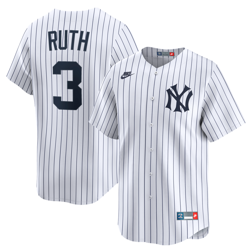 Babe Ruth New York Yankees Nike Throwback Cooperstown Collection Limited Jersey - White | MLB Fan Gear
