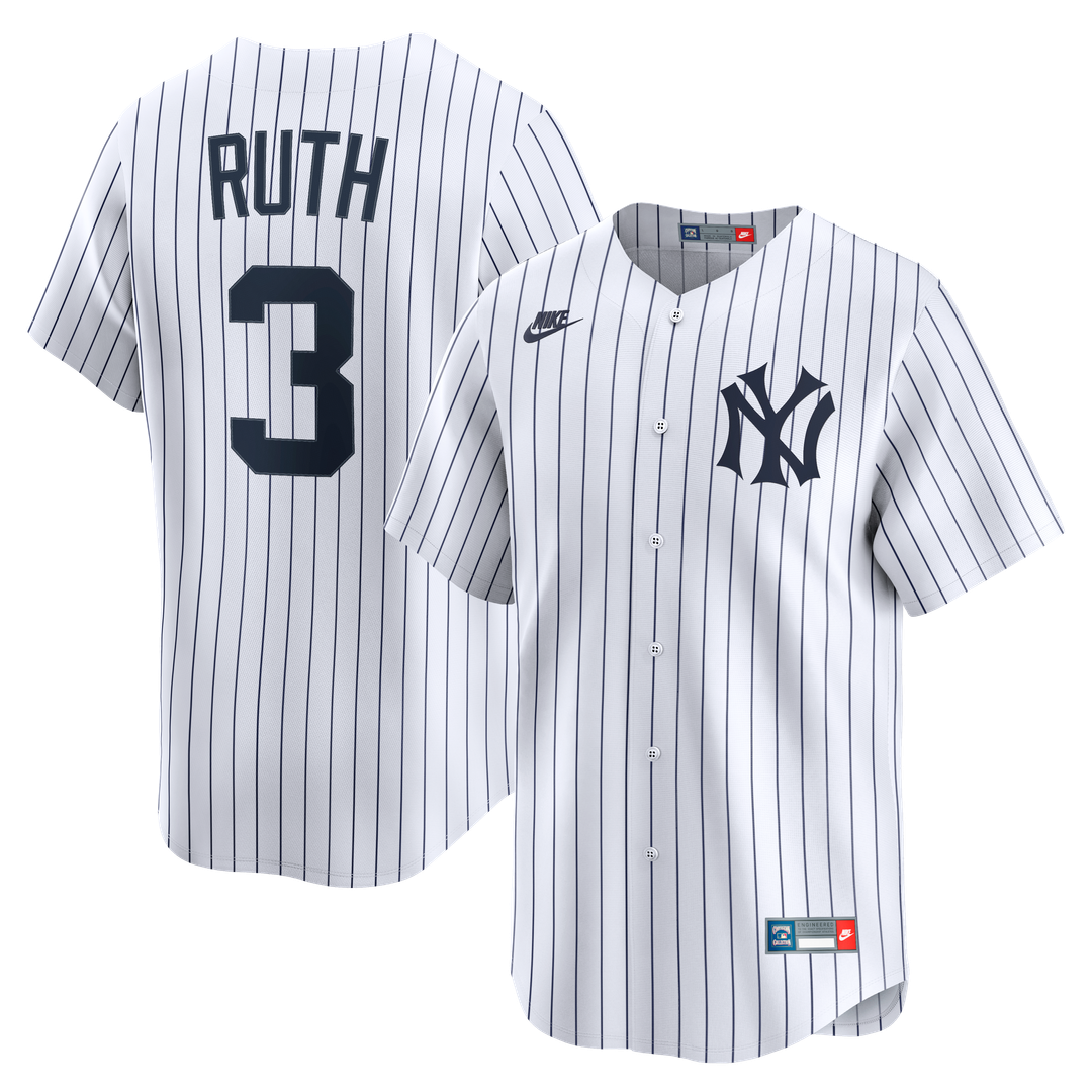Babe Ruth New York Yankees Nike Throwback Cooperstown Collection Limited Jersey - White | MLB Fan Gear