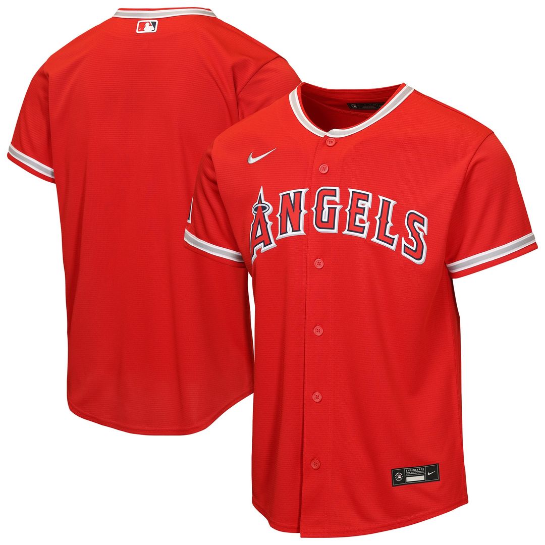Los Angeles Angels Nike Youth Alternate Stadium Jersey - Red | MLB Fan Gear