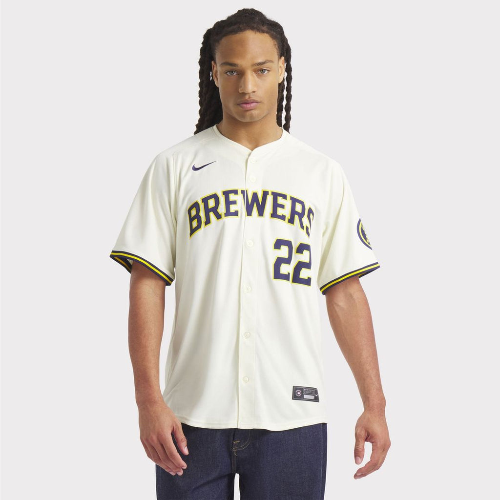 Christian Yelich Milwaukee Brewers Nike Home Limited Player Jersey - Cream | MLB Fan Gear
