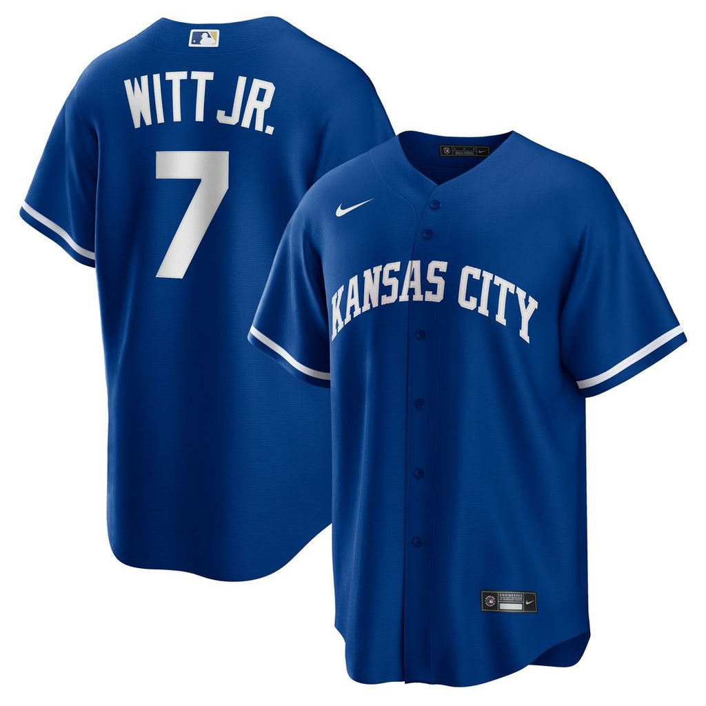 Bobby Witt Jr. Kansas City Royals Nike Alternate 2 Replica Jersey - Rush Blue | MLB Fan Gear