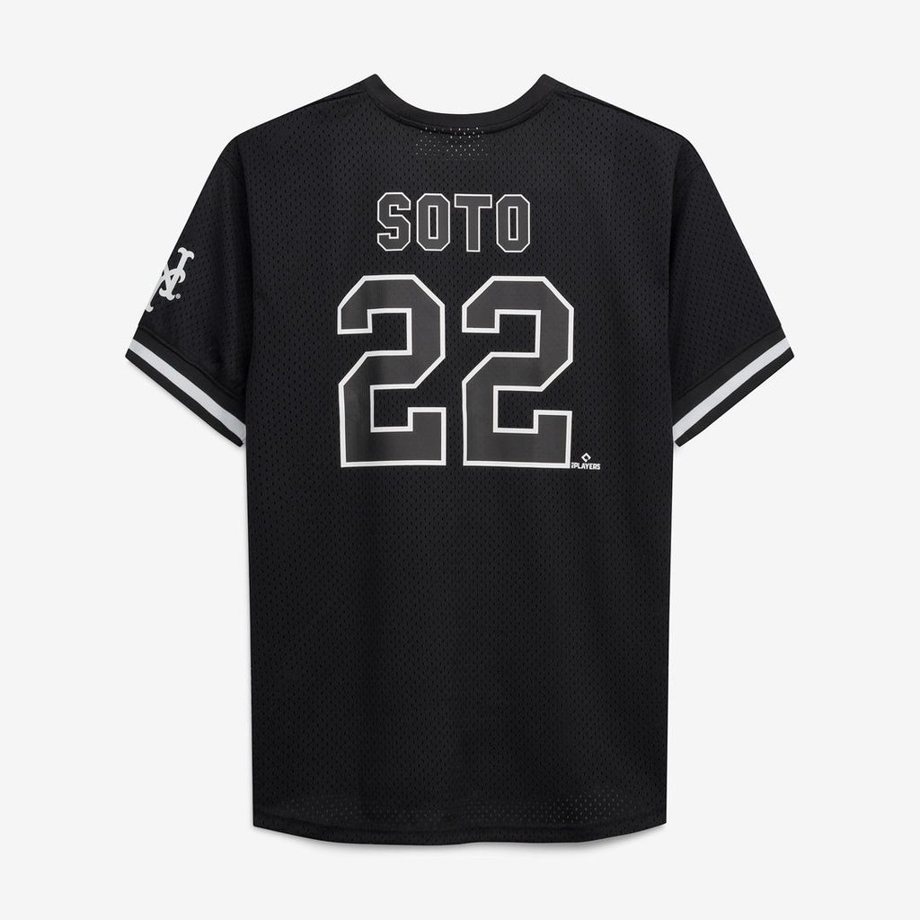 Juan Soto New York Mets Fanatics Big & Tall Heavyweight Mesh Jersey - Black/ White | MLB Fan Gear
