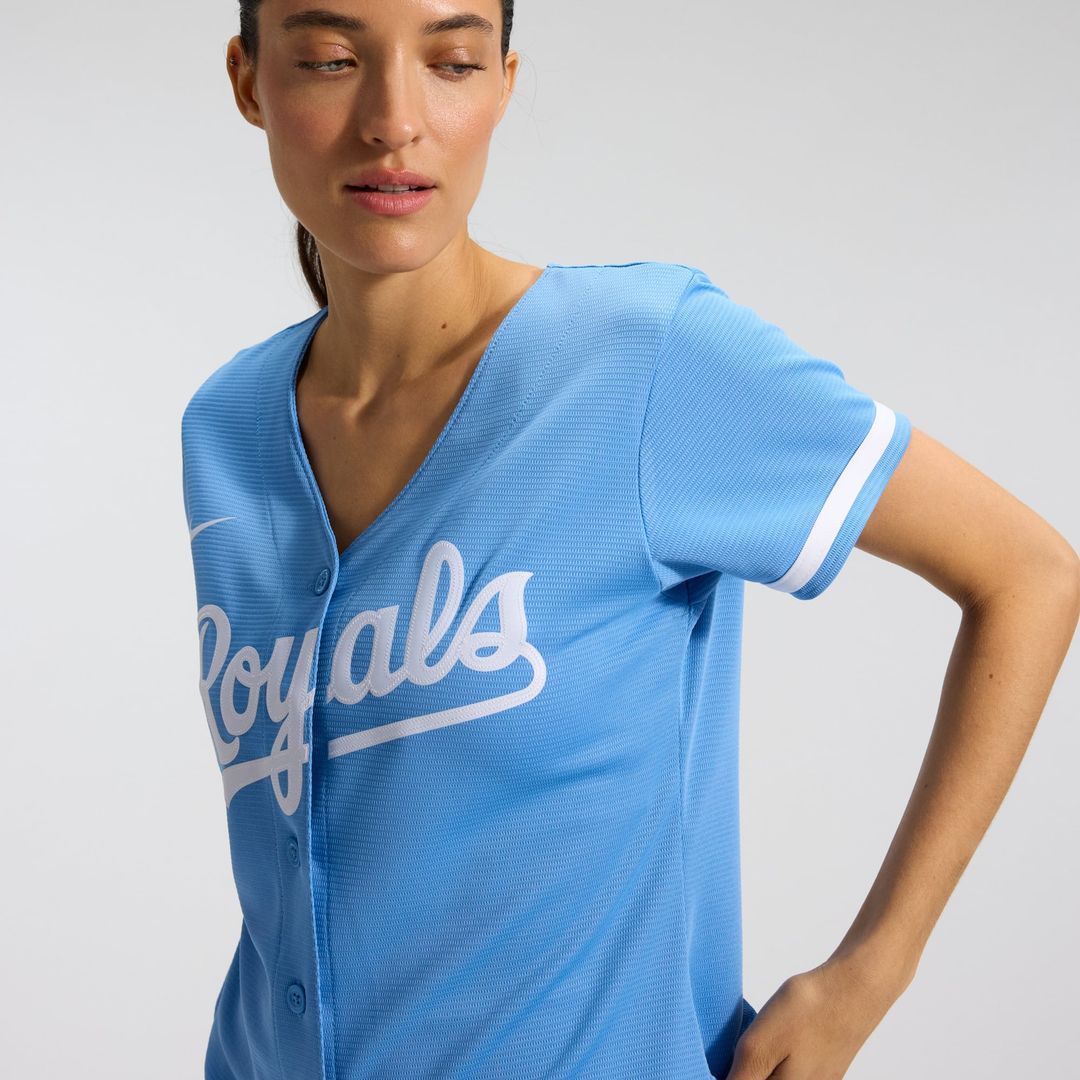 Kansas City Royals Nike Women's Alternate Replica Team Logo Jersey - Light Blue | MLB Fan Gear