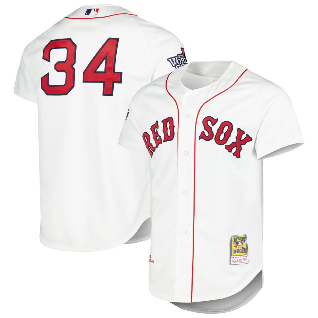 David Ortiz Boston Red Sox Mitchell & Ness Cooperstown Collection Authentic Jersey - White | MLB Fan Gear