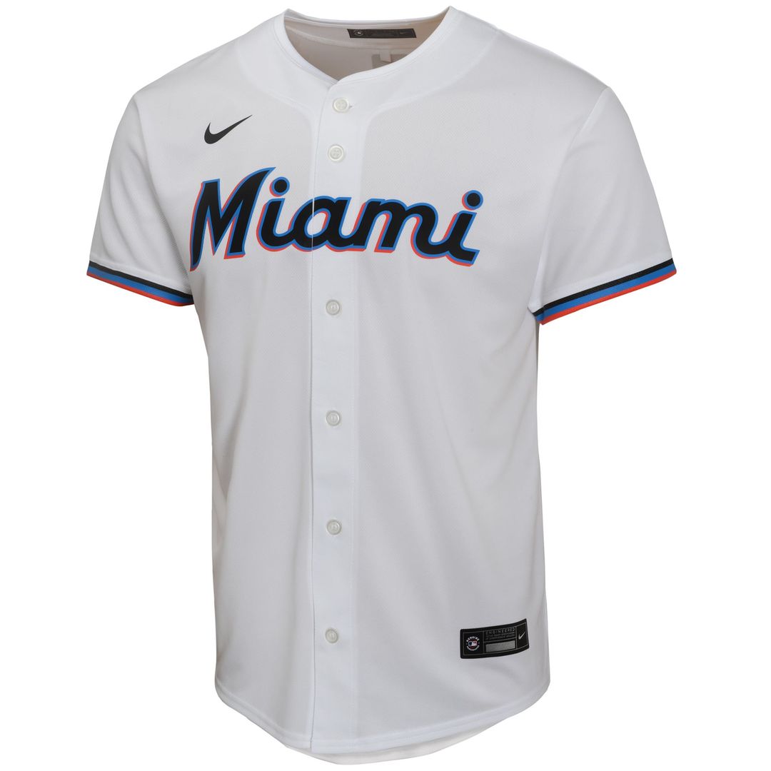 Sandy Alcantara Miami Marlins Nike Youth Home Game Player Jersey - White | MLB Fan Gear