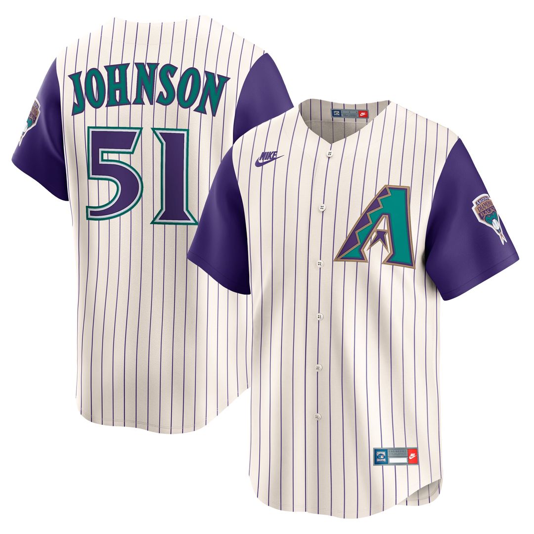 Randy Johnson Arizona Diamondbacks Nike Throwback Cooperstown Collection Limited Jersey - Black | MLB Fan Gear