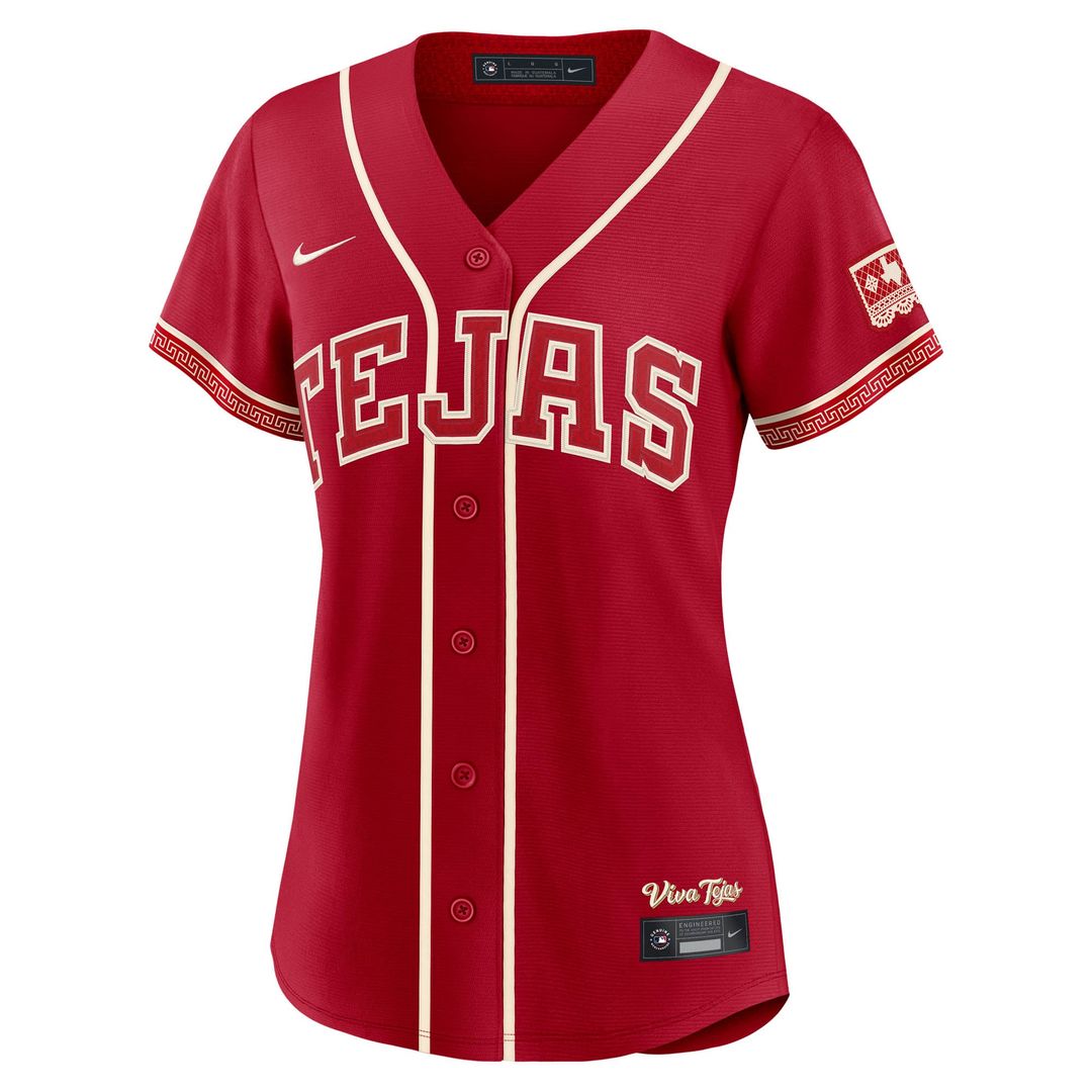Brandon Nimmo Texas Rangers Nike Women's 2026 City Connect Stadium Jersey - Red | MLB Fan Gear