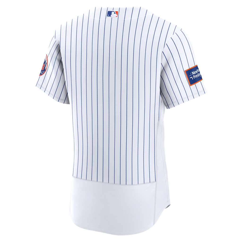 New York Mets Nike Home Sponsor Patch Authentic Jersey - White | MLB Fan Gear