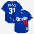 Mike Piazza Los Angeles Dodgers Mitchell & Ness Cooperstown Collection Mesh Batting Practice Button-Up Jersey - Royal | MLB Fan Gear