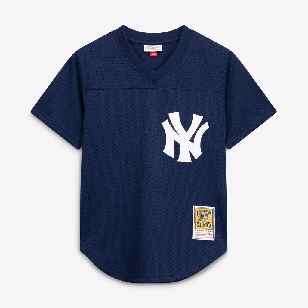 Rickey Henderson New York Yankees Mitchell & Ness Cooperstown Collection Mesh Batting Practice Button-Up Jersey - Navy | MLB Fan Gear