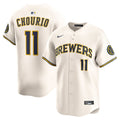 Jackson Chourio Milwaukee Brewers Nike Home Limited Jersey - Cream | MLB Fan Gear