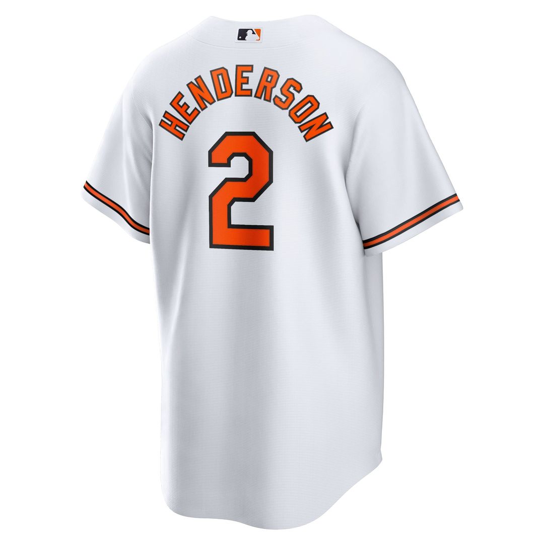 Gunnar Henderson Baltimore Orioles Nike Home Replica Player Jersey - White | MLB Fan Gear
