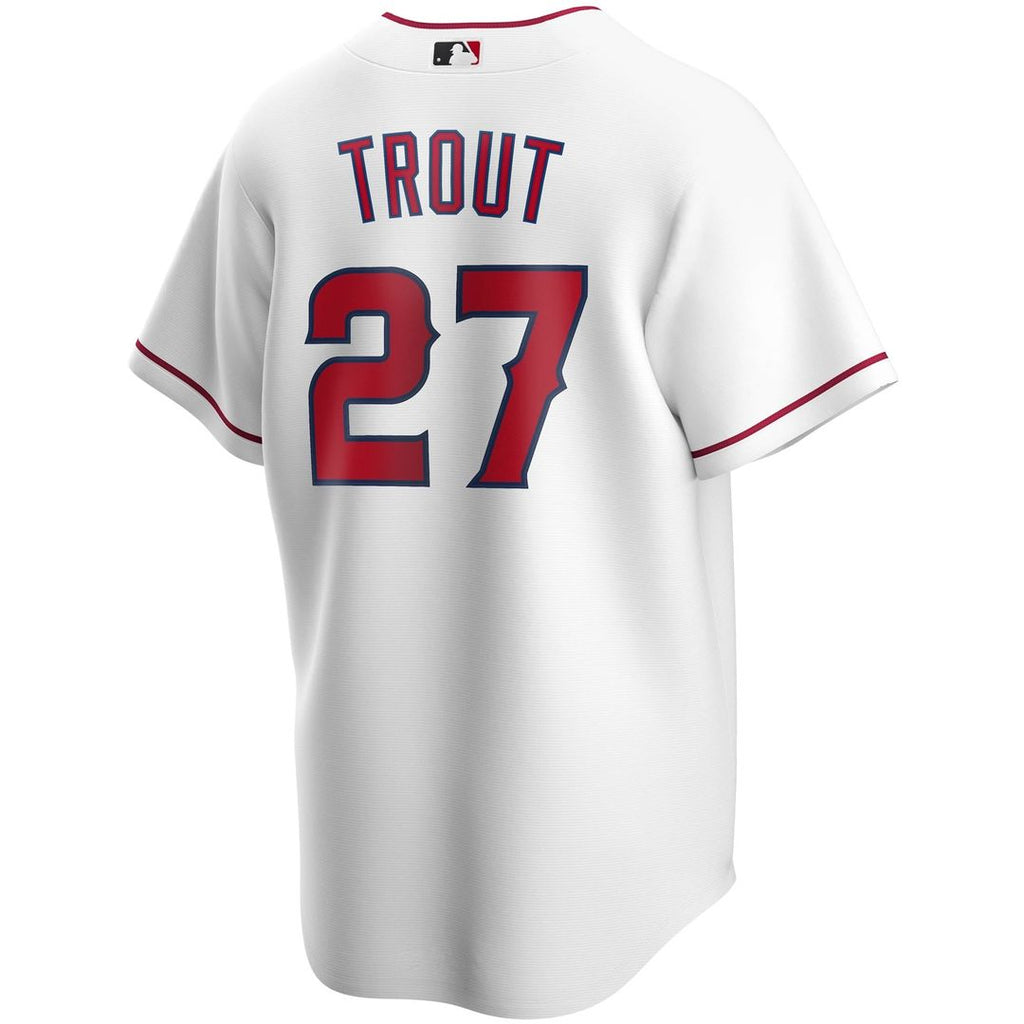 Mike Trout Los Angeles Angels Nike Youth Alternate Replica Player Jersey - White | MLB Fan Gear