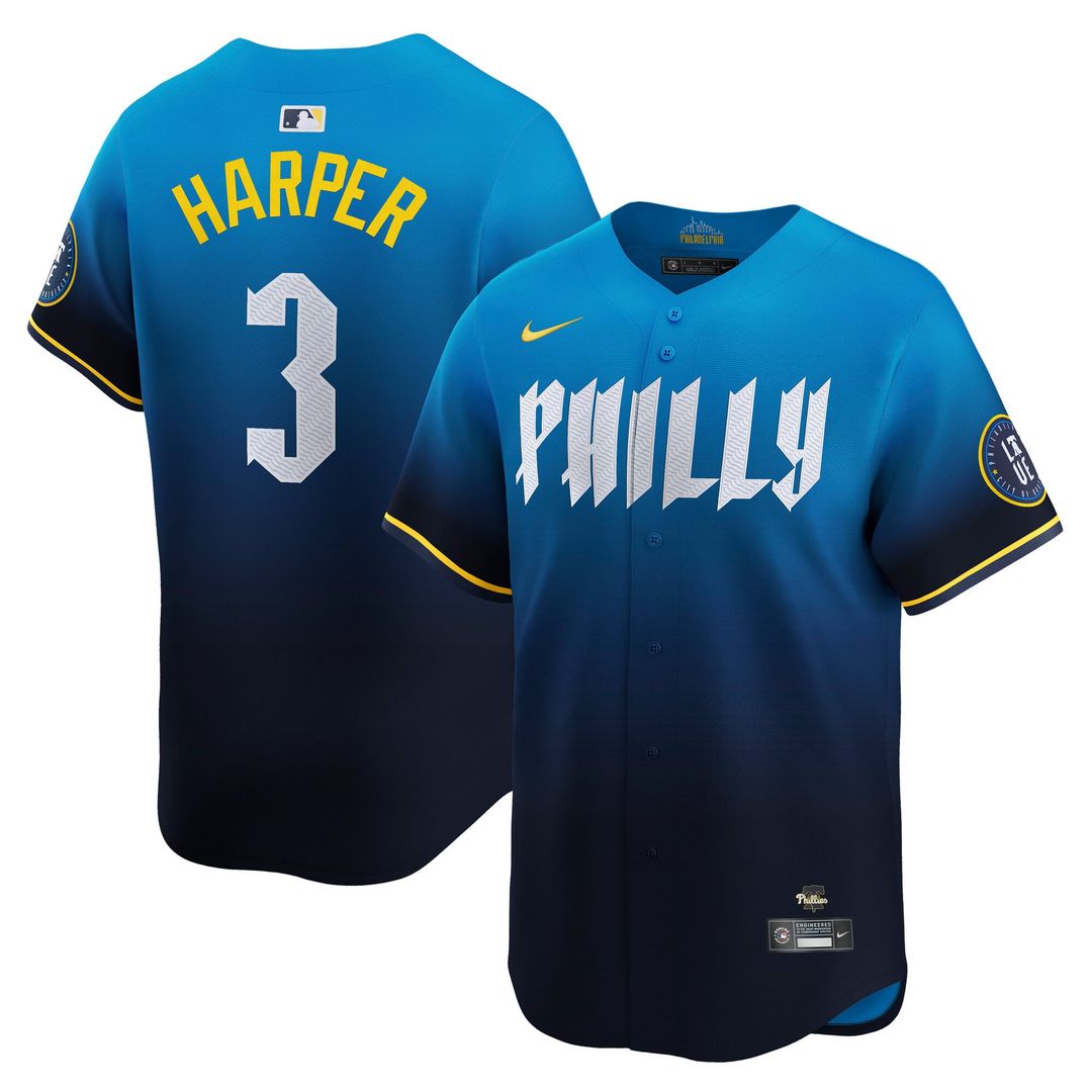 Bryce Harper Philadelphia Phillies Nike City Connect Limited Jersey - Blue | MLB Fan Gear