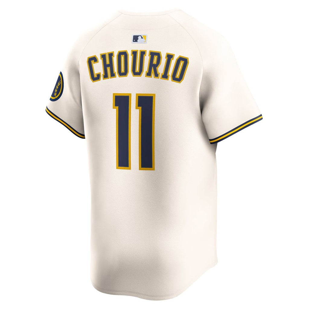 Jackson Chourio Milwaukee Brewers Nike Home Limited Jersey - Cream | MLB Fan Gear