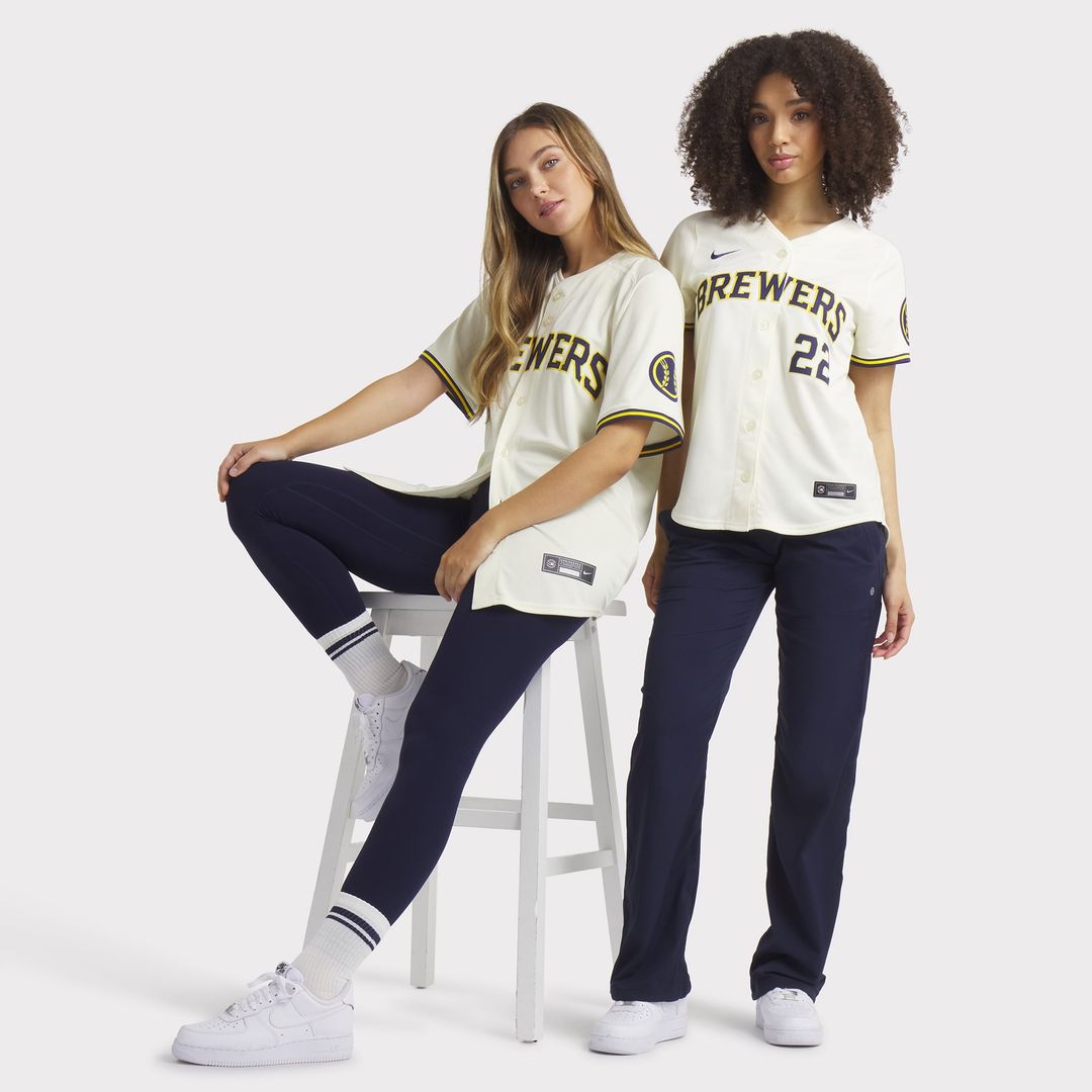 Christian Yelich Milwaukee Brewers Nike Women's Home Limited Player Jersey - Cream | MLB Fan Gear