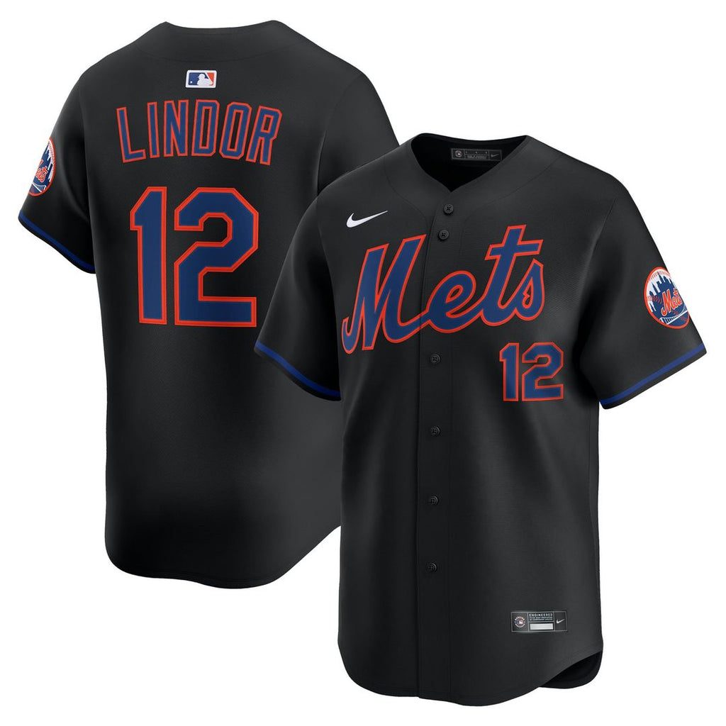 Francisco Lindor New York Mets Nike Alternate Limited Jersey - Black | MLB Fan Gear