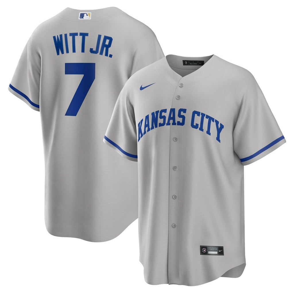 Bobby Witt Jr. Kansas City Royals Nike Road Replica Jersey - Gray | MLB Fan Gear