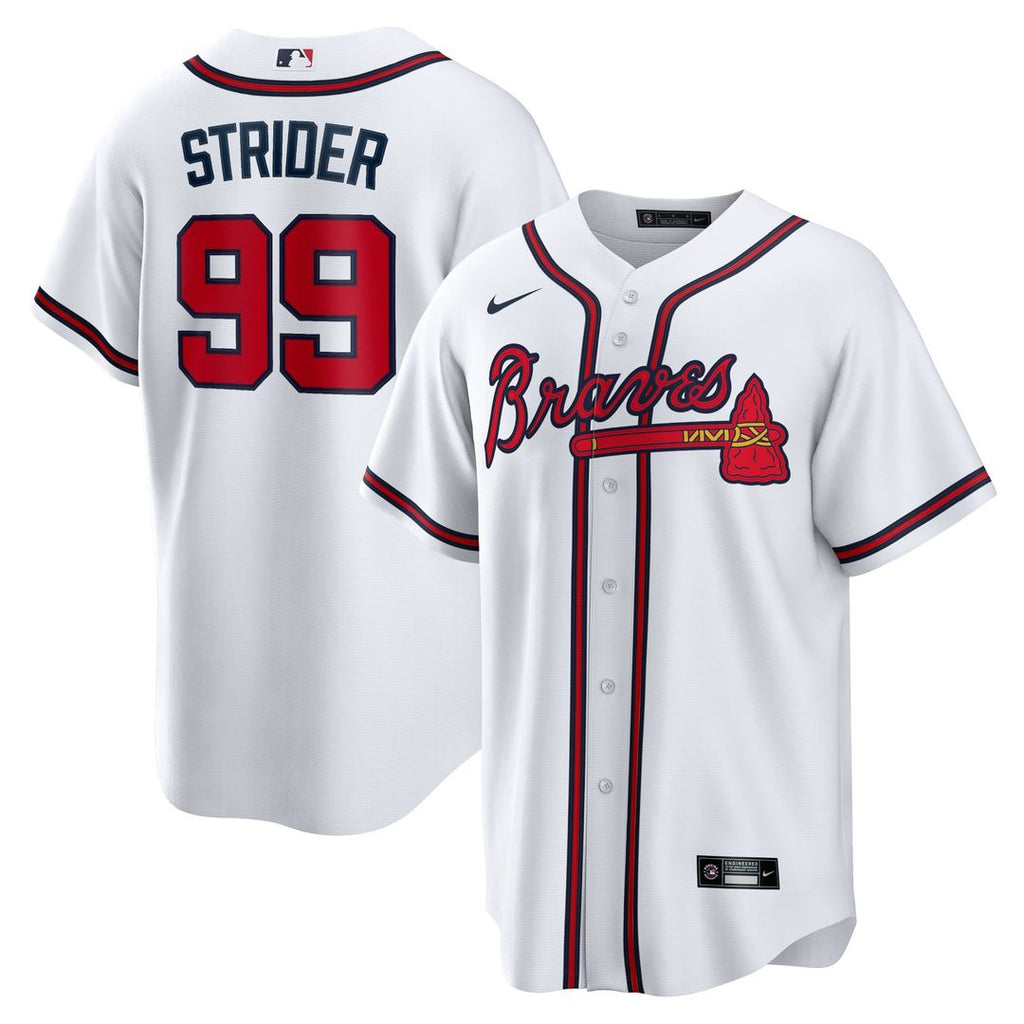 Spencer Strider Atlanta Braves Nike Replica Player Jersey - White | MLB Fan Gear