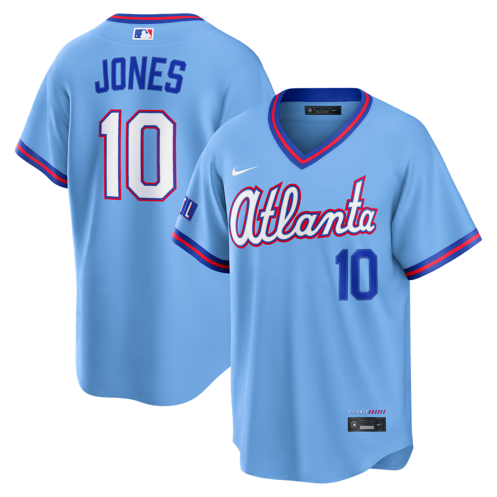 Chipper Jones Atlanta Braves Nike 2026 City Connect Stadium Jersey - Powder Blue | MLB Fan Gear