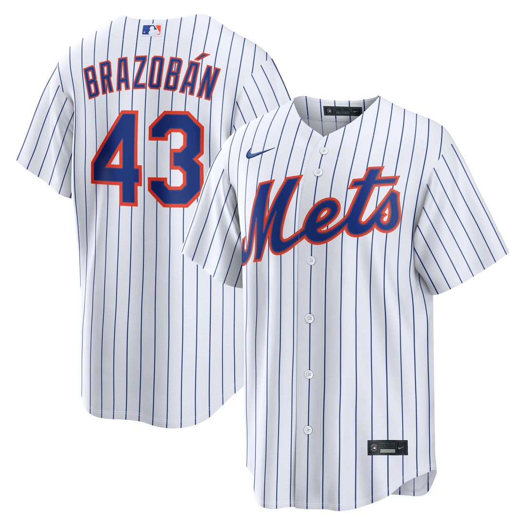 Huascar Brazobán New York Mets Nike Home Replica Jersey - White | MLB Fan Gear