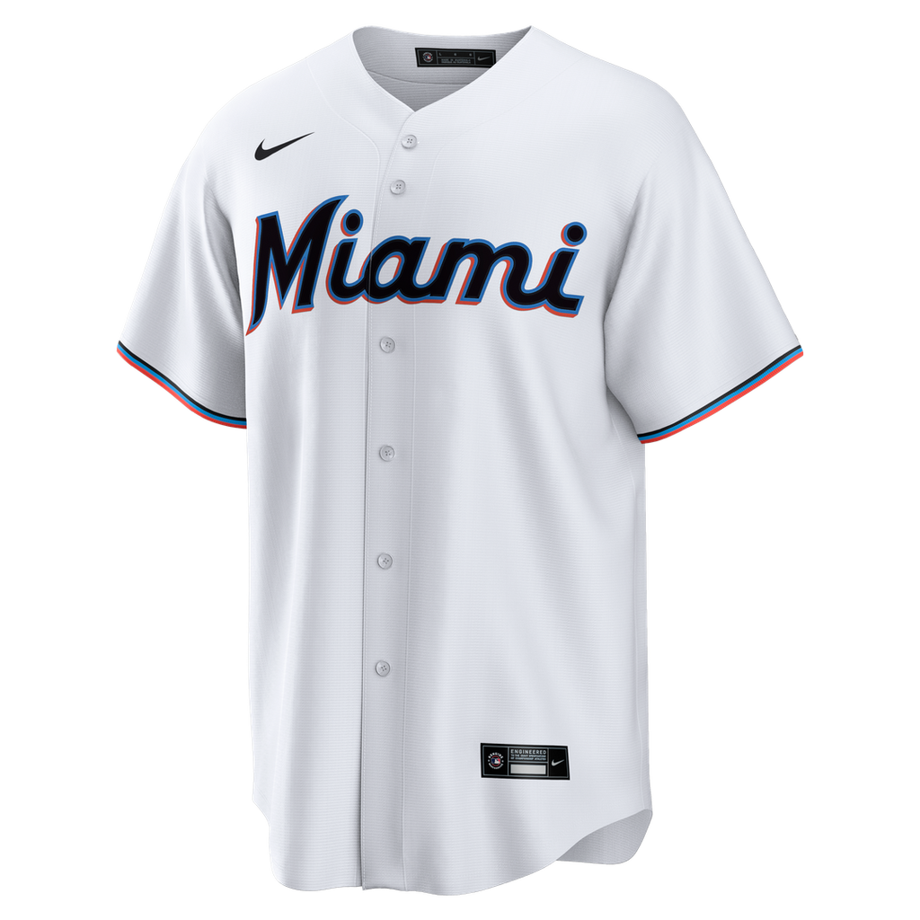 Miami Marlins Nike Home Big & Tall Replica Jersey - White | MLB Fan Gear
