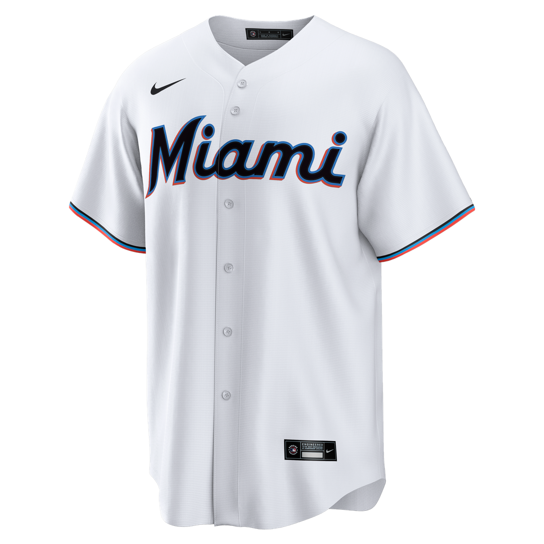 Miami Marlins Nike Home Big & Tall Replica Jersey - White | MLB Fan Gear