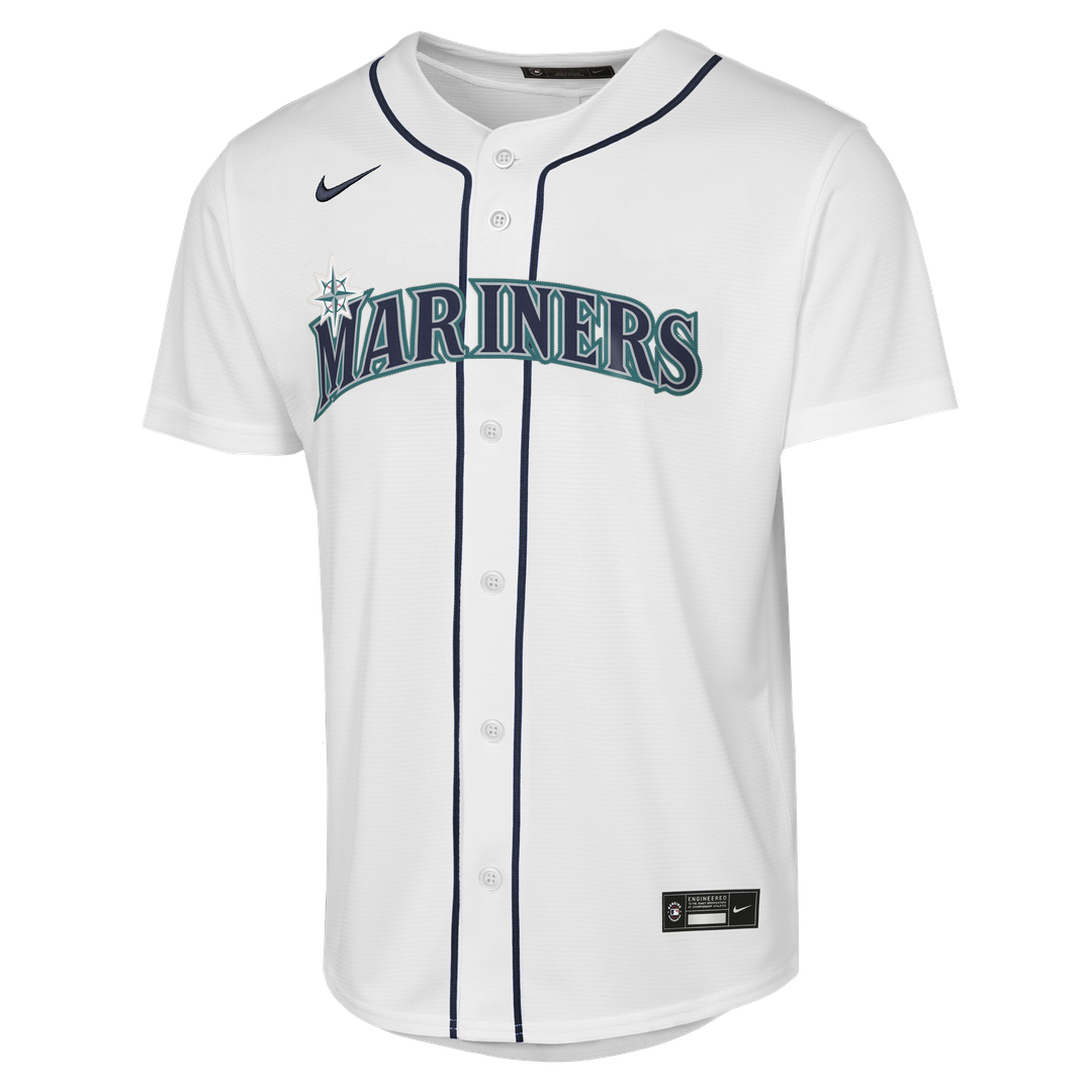 Cal Raleigh Seattle Mariners Nike Youth Home Baseline Jersey - White | MLB Fan Gear