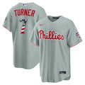 Trea Turner Philadelphia Phillies Nike USA 250 Fourth of July Road Stadium Jersey - Gray | MLB Fan Gear