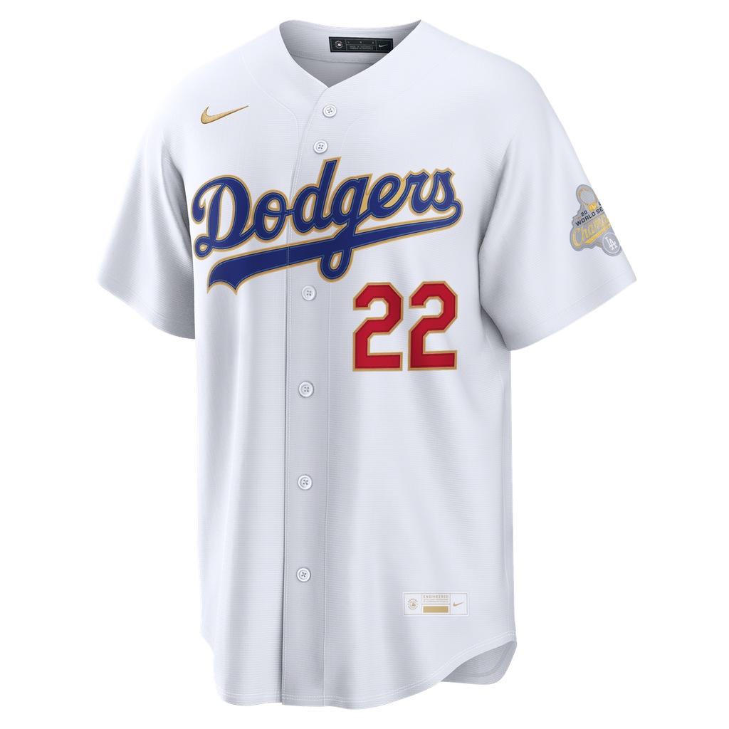 Clayton Kershaw Los Angeles Dodgers Nike 2026 Gold Collection Stadium Jersey - White | MLB Fan Gear