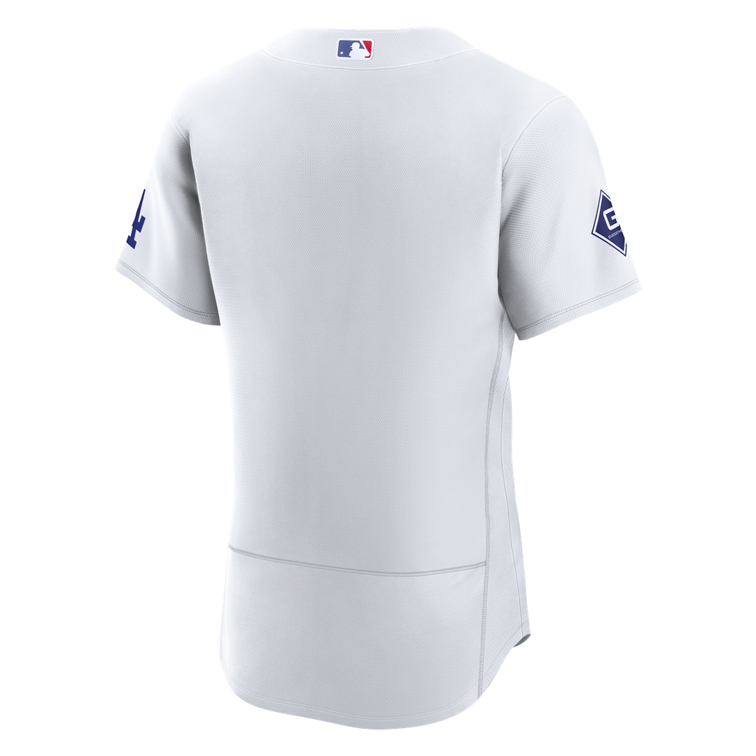 Los Angeles Dodgers Nike Home Sponsor Patch Authentic Jersey - White | MLB Fan Gear