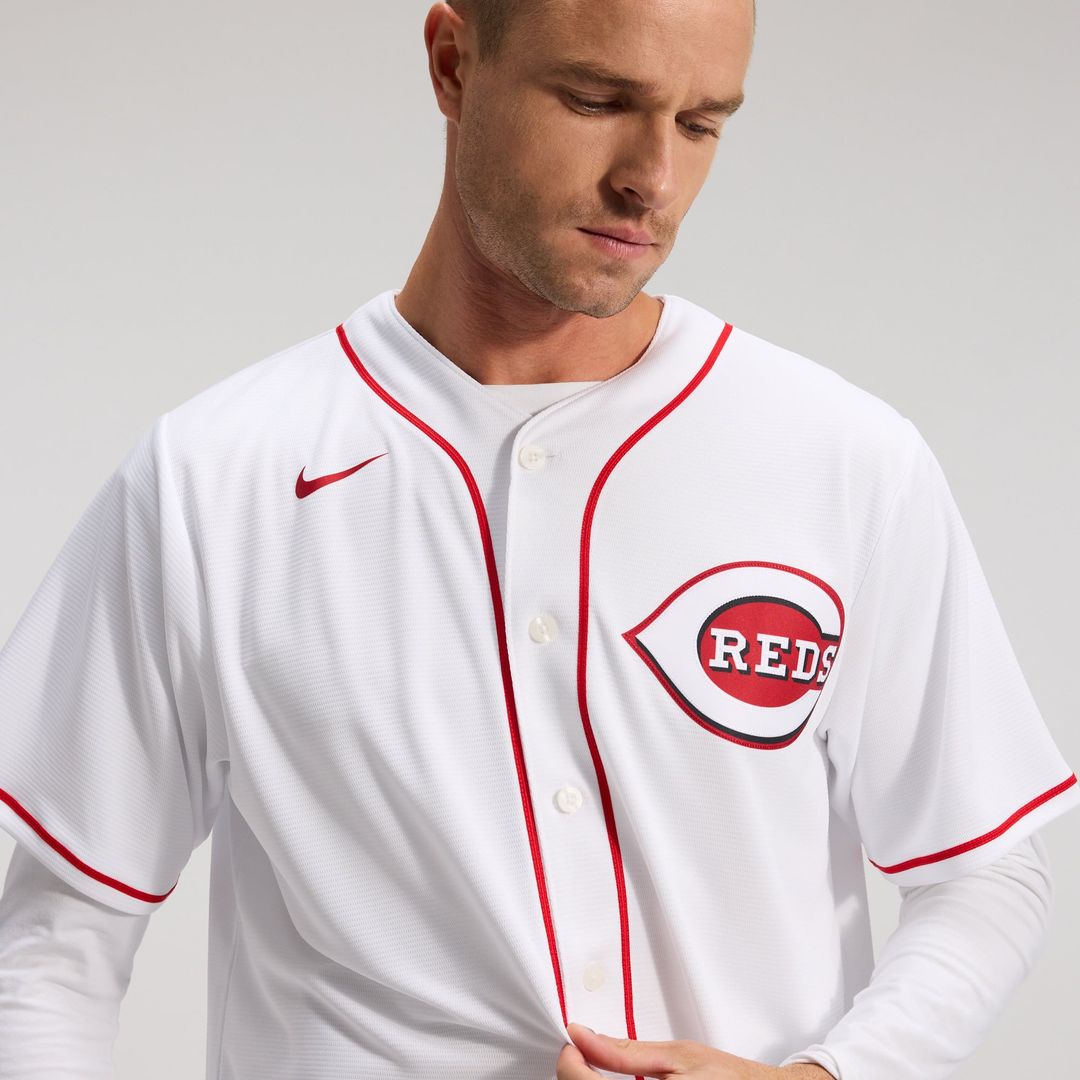 Cincinnati Reds Nike Home Replica Team Jersey - White | MLB Fan Gear